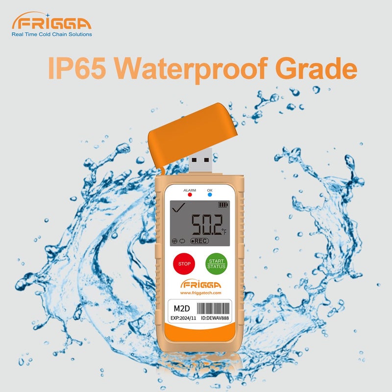 Frigga M2D Reusable Temperature Data Logger Multi-Use USB Digital Temperature Recorder 14400 Points High Accuracy Refrigerator Thermometer Logger PDF CSV Report - Image 5